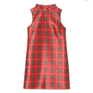 NWT Molly Moorkamp Red Plaid Shift Dress Size 00